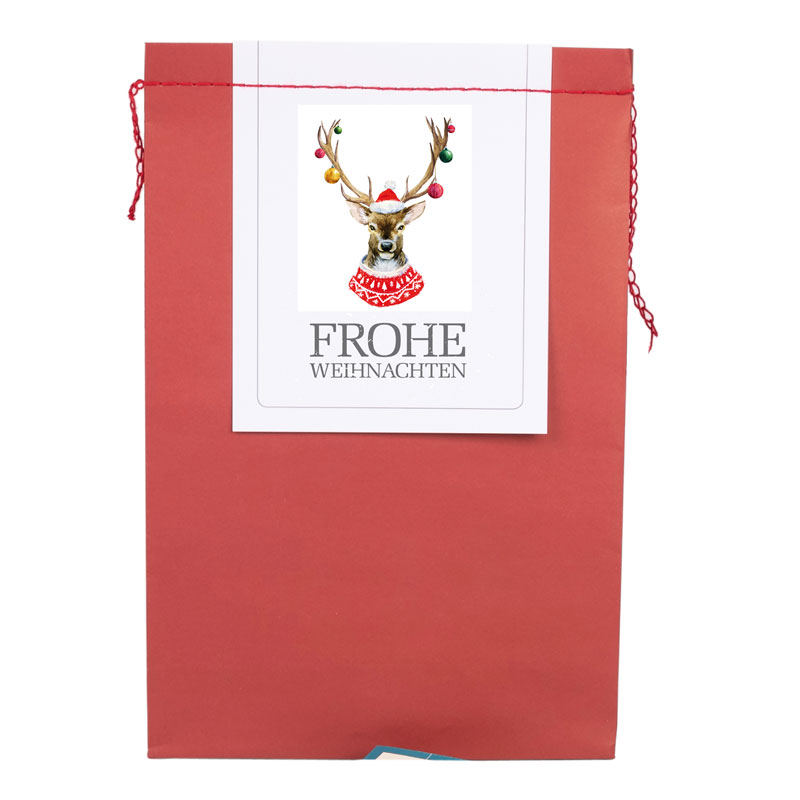 Rohlmann Geschenktüte Weihnachten "Elch mit Kugeln"