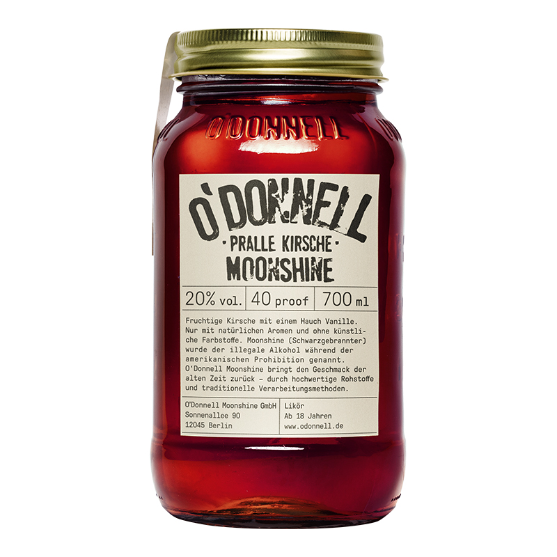 O'Donnell Moonshine Pralle Kirsche Likör, 700ml, 20% Vol.