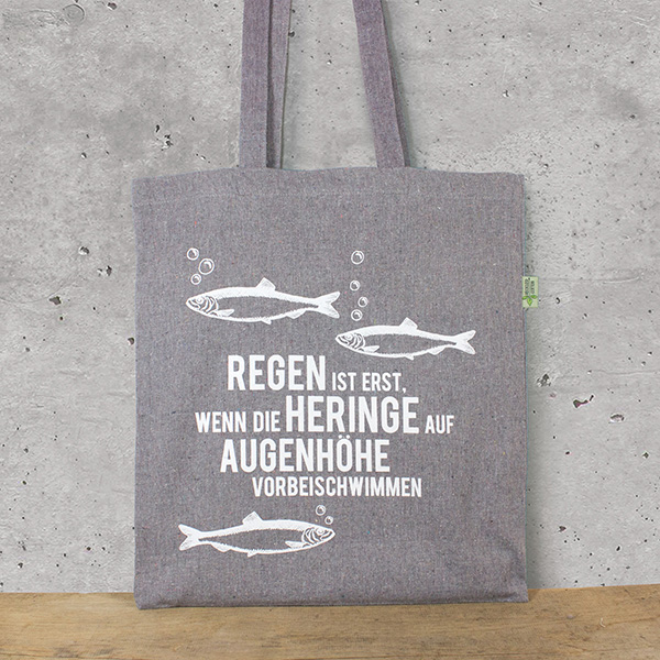 Baumwoll-Beutel Regen ist...