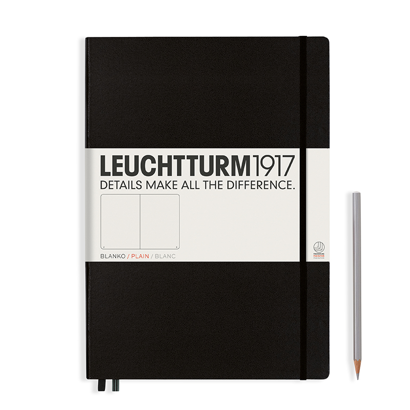 Leuchtturm Notizbuch Master Classic (A4+) Hardcovereinband schwarz, blanko