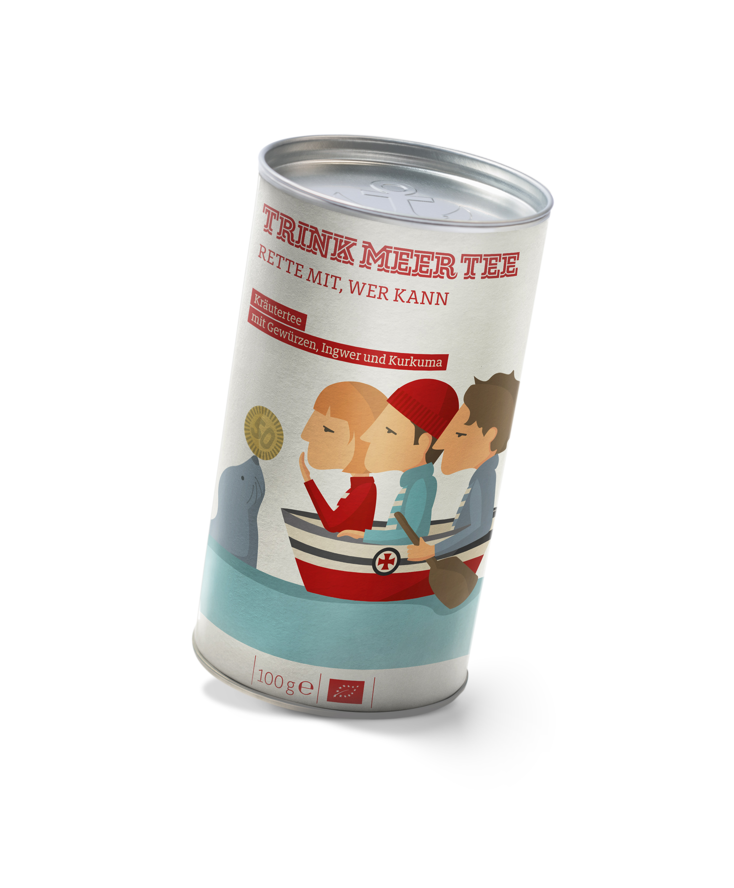 Teedose "Rette mit, wer kann"  Kräutertee - TRINK MEER TEE