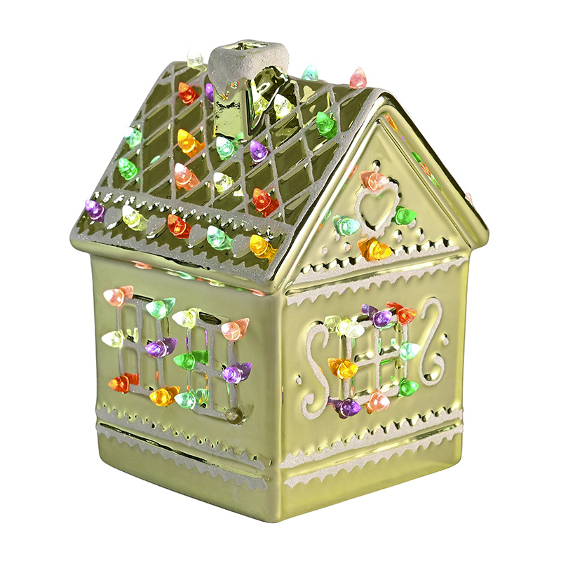 Luce - Lebkuchenhaus mit LED, grün