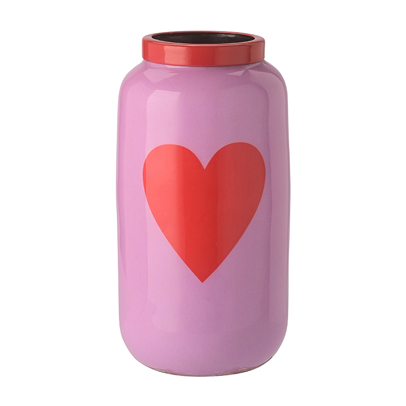 Saigon Vase mit Metallring, XXS - Herz